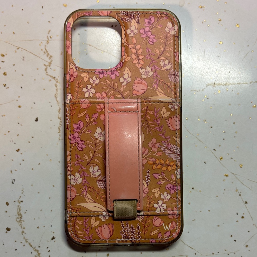 Elegant Floral Pink and Tan Phone Case iPhone 12 Pro Max